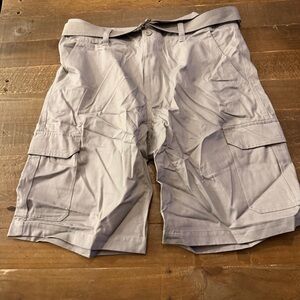 Men's Copper Denim Gray Cotton Cargo Shorts 34W